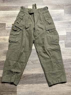 Vintage 1960 German Military Wool Cargo Trousers 170/86/76 Oberrh. Kleiderw.